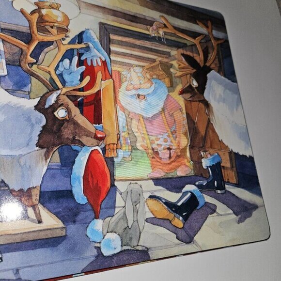 4 Christmas Board Books Lot Here Comes Santa Busy Day Snowy Stories Reindeer - Picture 11 of 13